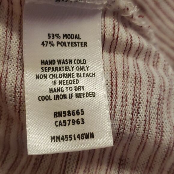 Melrose and Market‎ Button Front Stripe Tank White Red Fire Stripe Size 2X NWOT - Picture 5 of 5